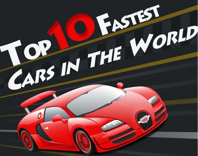 Top 10 Fastest Cars in the World ( INFOGRAPHIC)